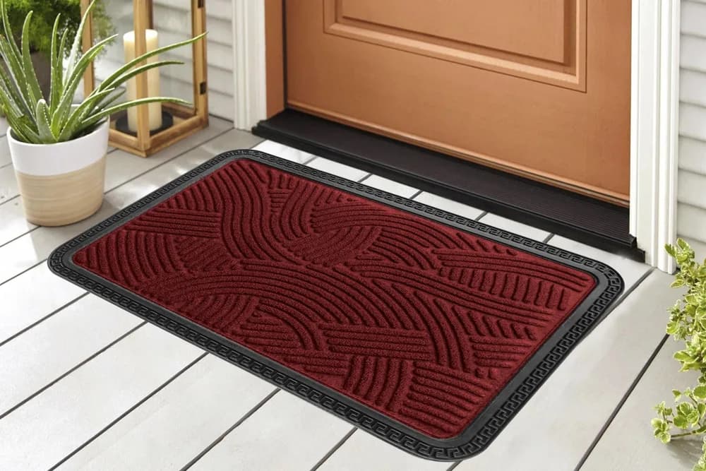 COVORAS INTRARE ANTIDERAPANT CU MARGINE CAUCIUCATA 40X60 CM, HEINNER HOME (mix 3 culori in bax - 4 bucati gri, 3 bucati verde, 3 bucati maro) — miniatură