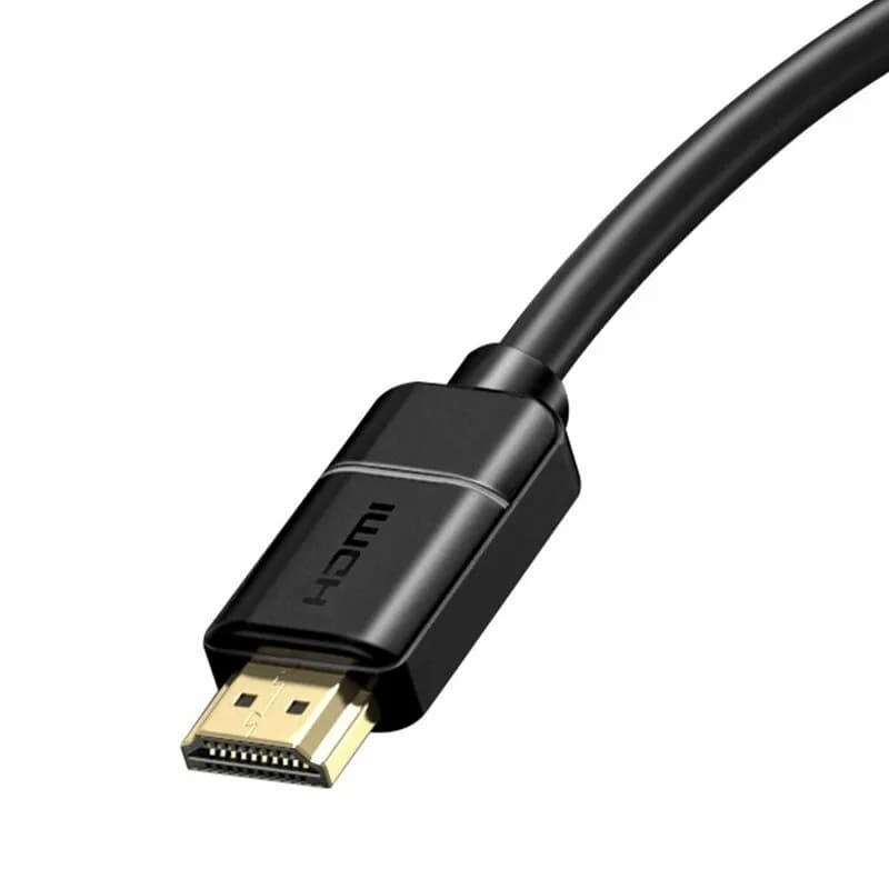 CABLU video Baseus HD Series, HDMI (T) la HDMI (T), rezolutie maxima 4K UHD (3840 x 2160) la 30 Hz, conectori auriti, 5m, negru "CAKGQ-D01" - 6953156222540 — miniatură