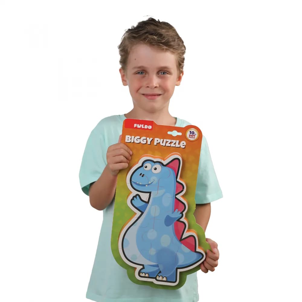 PUZZLE DIN SPUMA EVA, MAXI CU 10 PIESE, ALBASTRU, PUEDO — miniatură