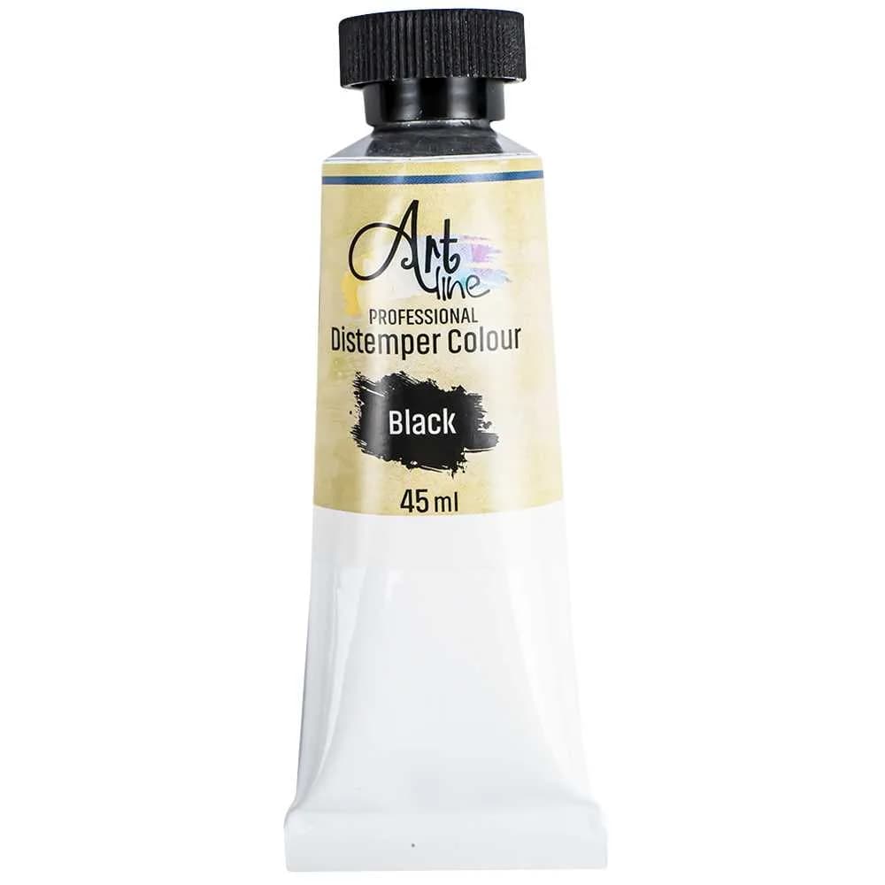 Tempera Art, NEGRU, 45ml, 6buc/set - ARTLINE — miniatură