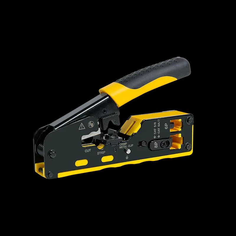 CLESTE sertizare mufe, LOGILINK, functii: sertizare mufe, decupare si taiere cablu, pentru mufe RJ11/ RJ12/RJ45 Cat.5/6a/7. pass through conectori, "WZ0060"