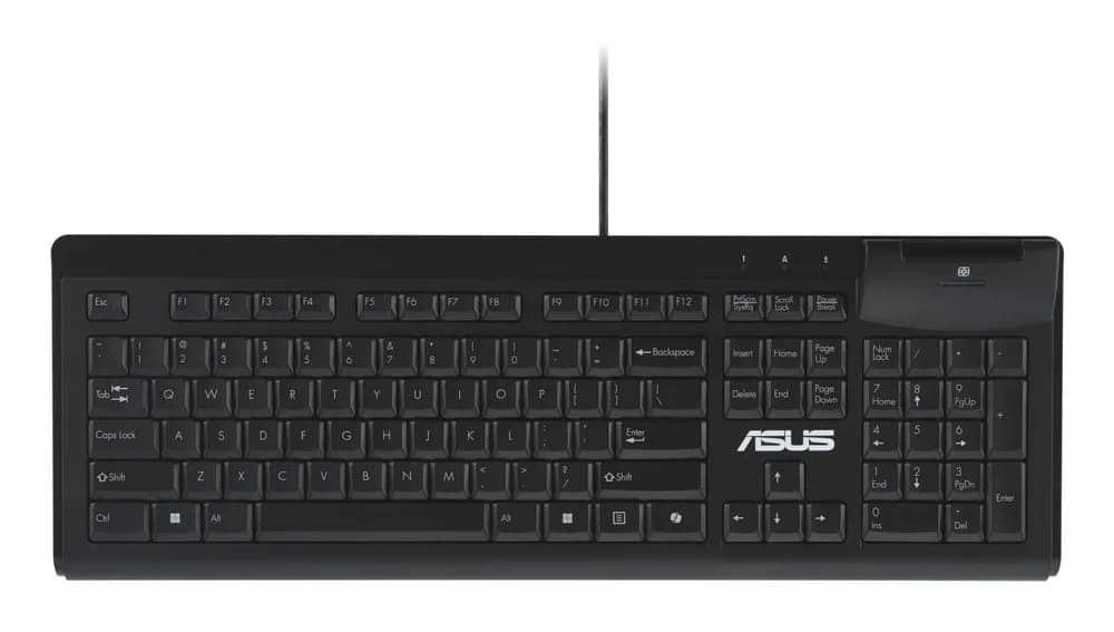 Tastatura cu cititor carduri ASUS Smart Card KU100, USB, Copilot Key (Negru) "90XB05E0-BKB010"