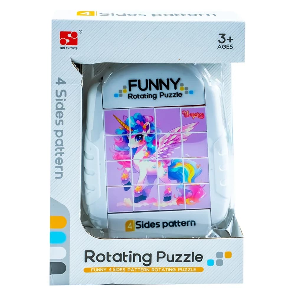 Puzzle educativ, cu 4 fete, Unicorn — miniatură