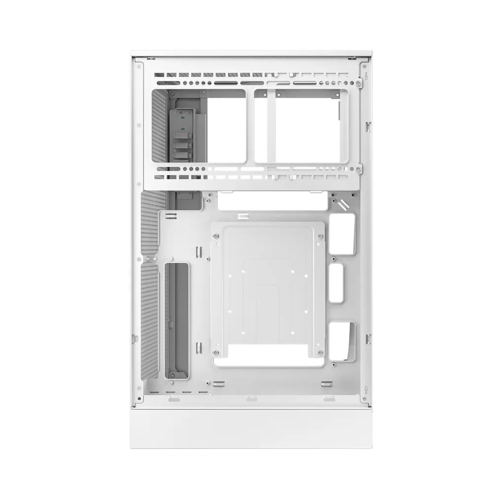 CARCASA DeepCool "CH270 DIGITAL WH", mini tower, gaming, fara sursa, suporta 6xfan, USB Type-C x 1, USB 3.2 gen 1 x 2, audio+mic, 4 sloturi expansiune, negru, "R-CH270-WHNDM0-G-1" — miniatură