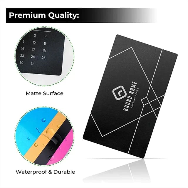 Material pentru gravare laser xTool Glossy Black Aluminum Business Cards (300 buc) — miniatură