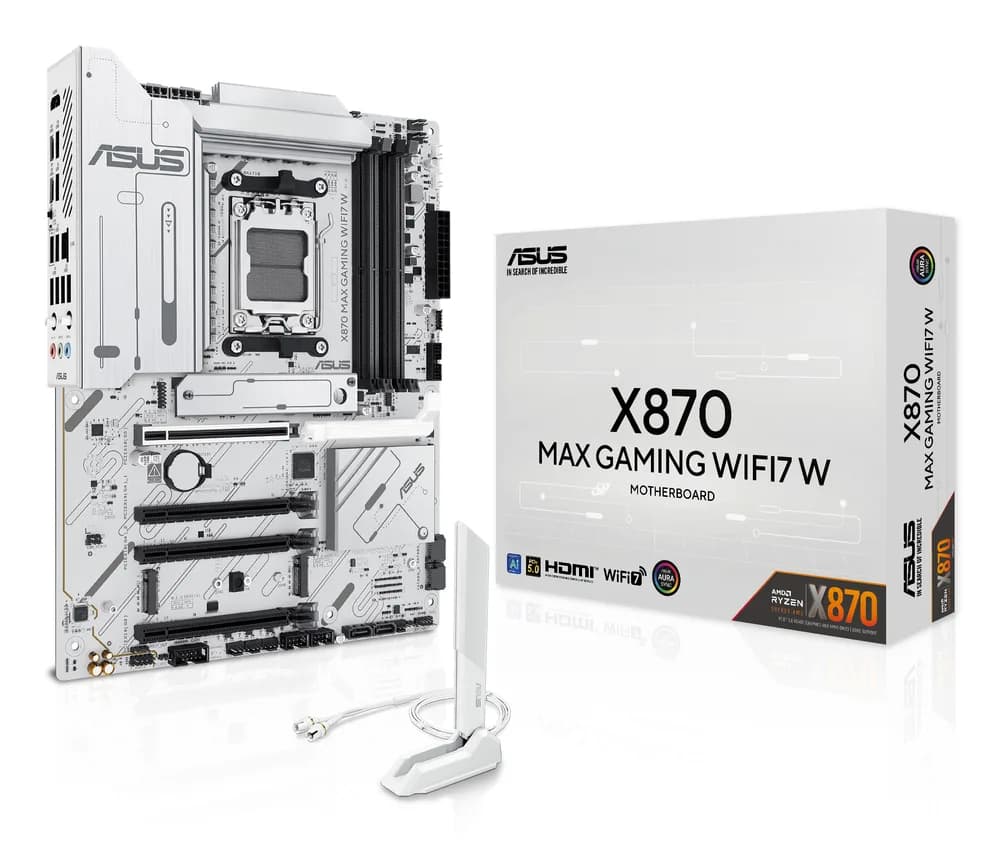 Placa de baza ASUS X870 MAX GAMING WIFI7 W, AMD X870, AM5, ATX, DDR5 "90MB1LZ0-M0EAY0"