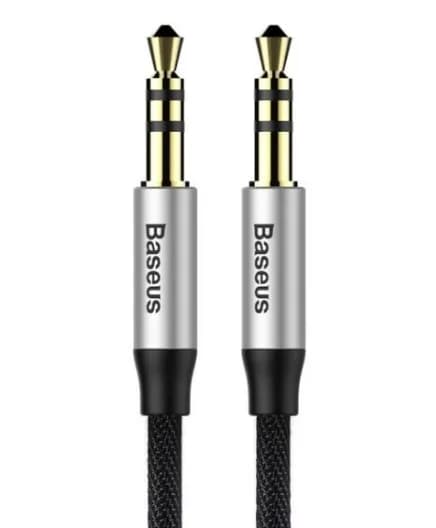 CABLU AUDIO Baseus Yiven, 1 x Jack 3.5mm (T) la 1 x Jack 3.5mm (T), lungime cablu 1m, gri/negru "CAM30-BS1" - 6953156257184