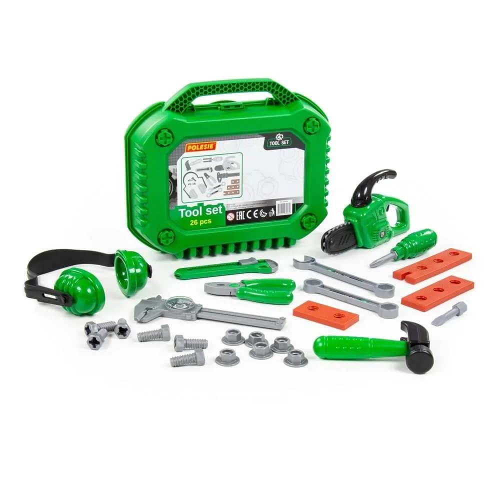 Unelte in gentuta, 26 piese/set, 32x19,5x26 cm - Polesie — miniatură