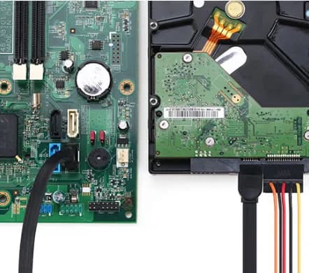 CABLU de date Ugreen, "US217", SATA 3(T) la SATA 3(T), 0.5m, negru "30796" - 6957303837960 — miniatură