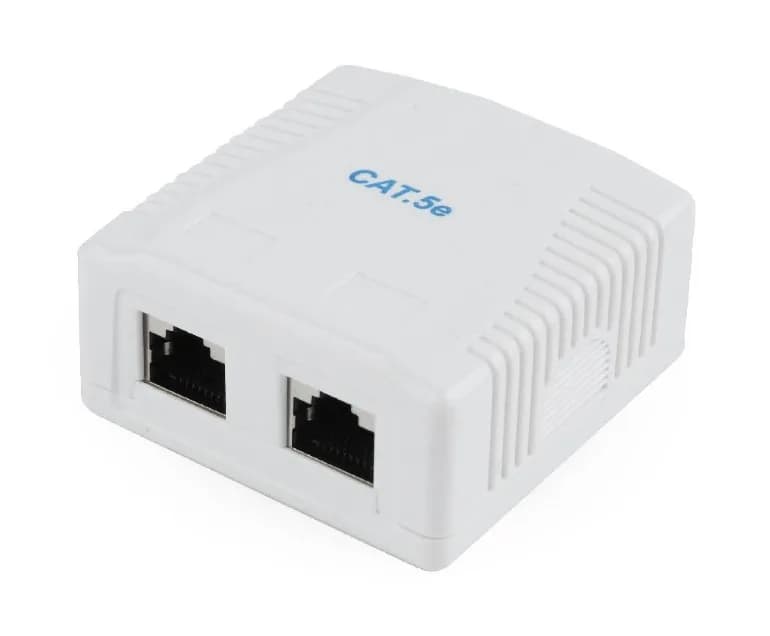 PRIZA RJ45 GEMBIRD Cat5e. pt. FTP, 2 x RJ45, include kit montare, white, "NCAC-2F5E-01"