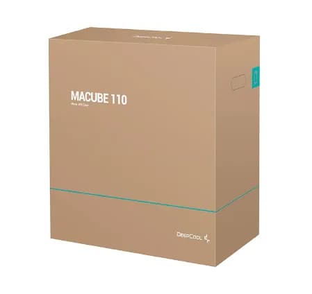 CARCASA DEEPCOOL MACUBE 110, Micro ATX, fara sursa, sticla securizata, 1 x fan, USB 3.0 x 2, Jack 3.5mm, mesh, "R-MACUBE110-BKNGM1N-G-1" — miniatură