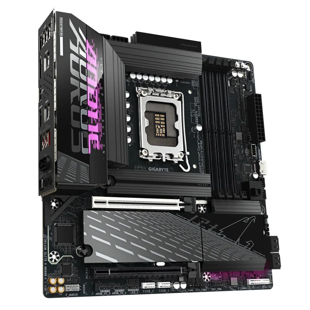 Placa de baza Gigabyte B860M AORUS ELITE WIFI6E, Socket 1851, DDR5, Micro-ATX — miniatură