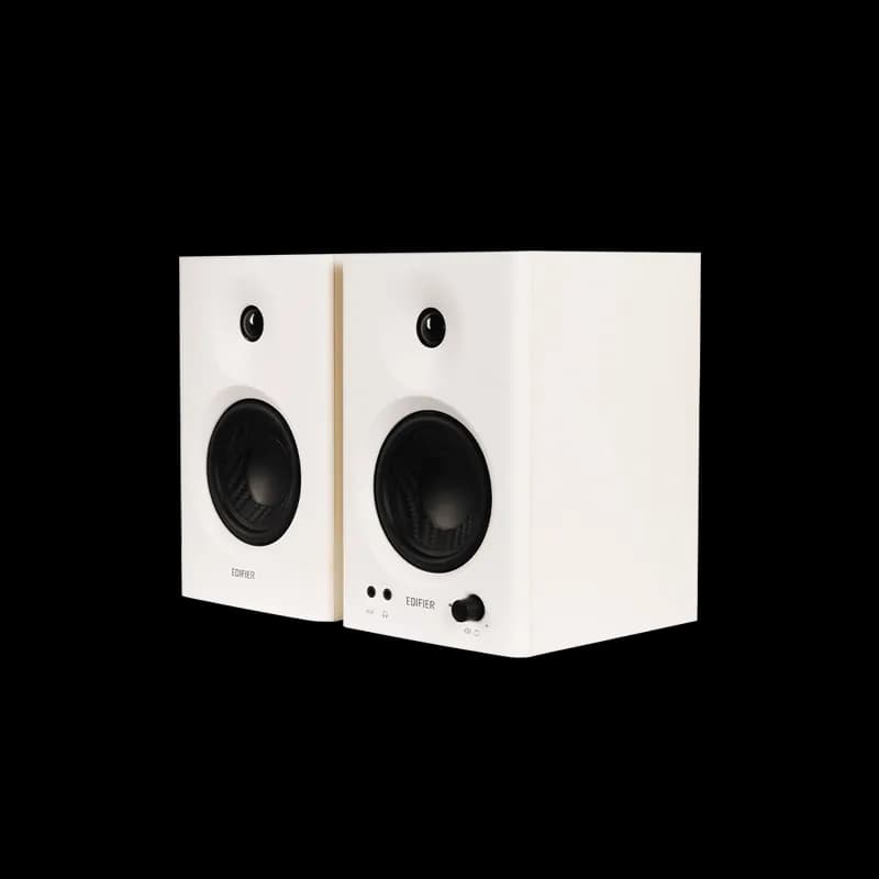 BOXE EDIFIER 2.0, RMS: 42W (2 x 21W), studio monitor, volum, bass, treble, intrare jack 6.35 TRS balanced, RCA, iesire casti, white, "MR4-W"