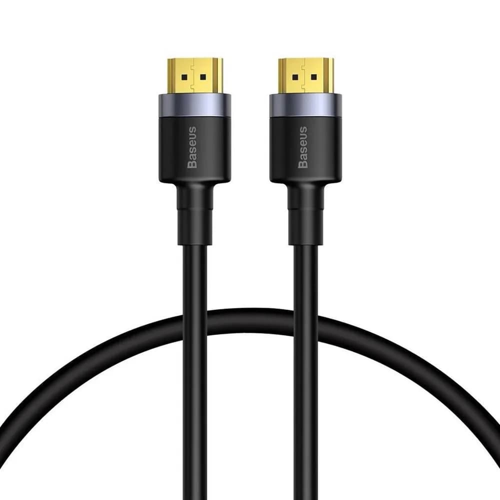 CABLU video Baseus Cafule, HDMI (T) la HDMI (T), rezolutie maxima 4K UHD (3840 x 2160) la 60 Hz, conectori auriti, 1m, negru