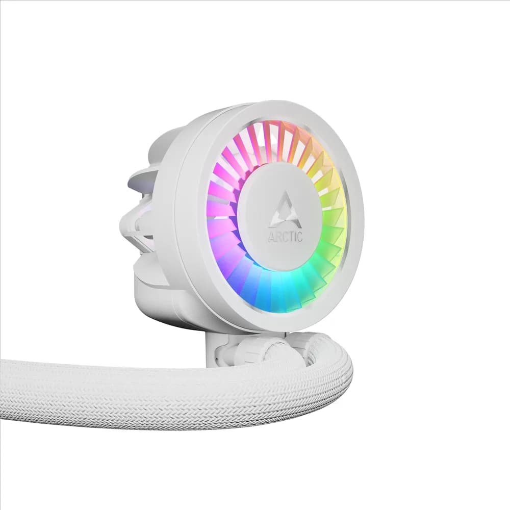 COOLER Arctic "Liquid Freezer III Pro 280 A-RGB", skt. LGA1851, LGA 1700, AM4, AM5, racire cu lichid, 2 x 140mm P14 Pro ARGB, 800 - 2800 RPM, ARGB, alb "ACFRE00187A" — miniatură