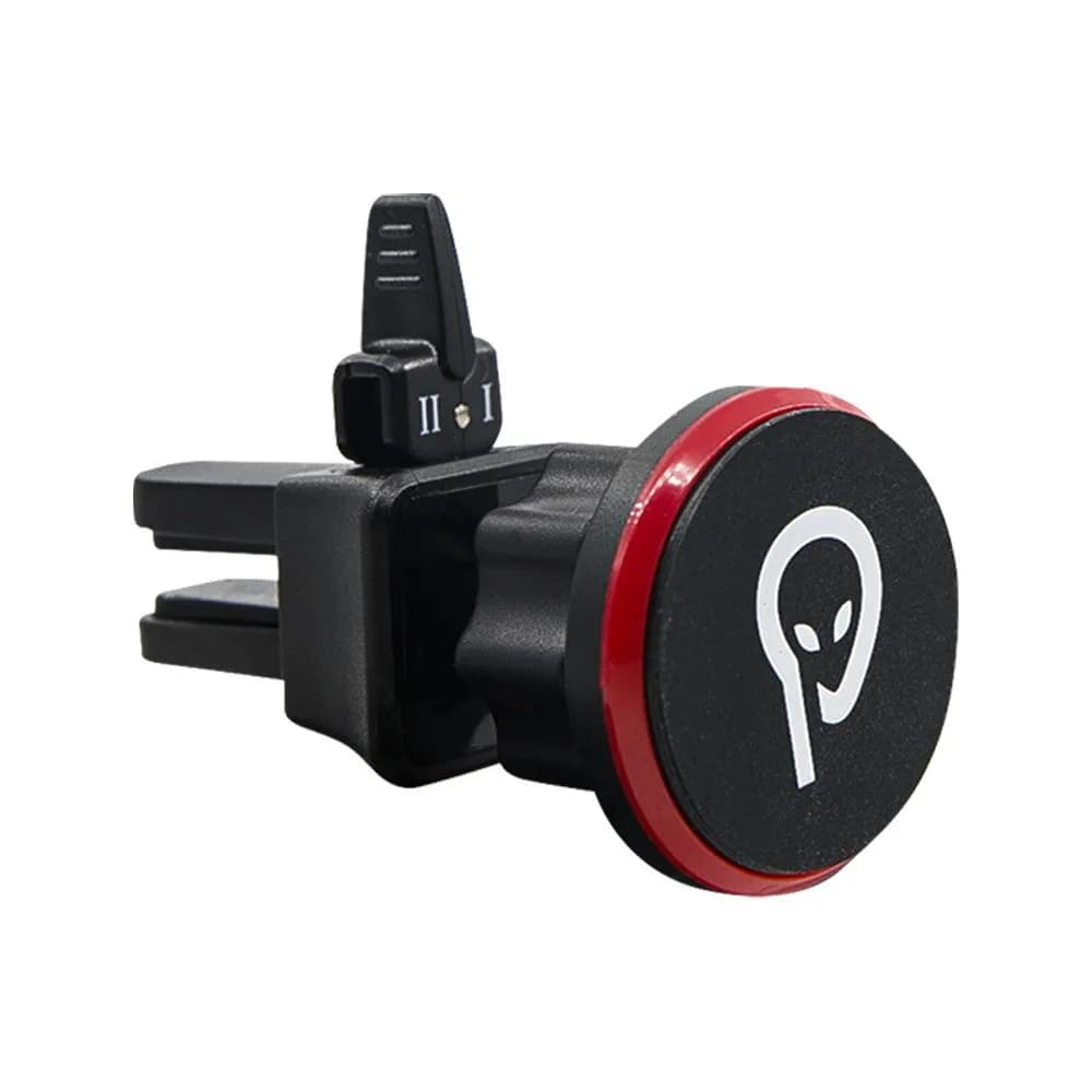 Suport auto magnetic SPACER pt. SmartPhone, fixare in ventilatie prin CLIPS, Magnetic, 4 SuperMagneti N50, rotire 360 grade, negru — miniatură