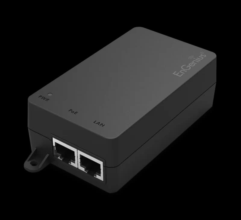 Adaptor POE EnGenius Indoor, 1 port GbE 110~240VAC-in proprietary 54V/0.6A-out (Pin4-5:54V/pin7-8:return), capacitate 100m