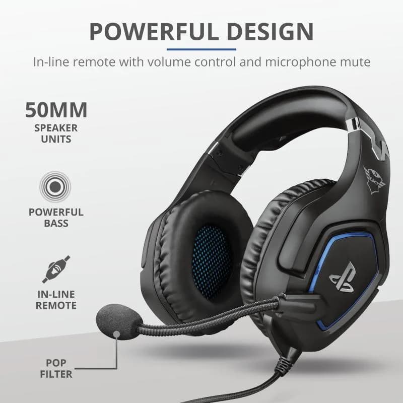 Casti Gaming Head-band Trust GXT 488 Forze PS4, Wired, Negru — miniatură