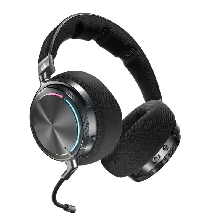 Casti Gaming Head-band Corsair VIRTUOSO MAX WIRELESS, Wireless, noise-canceling, Gri — miniatură