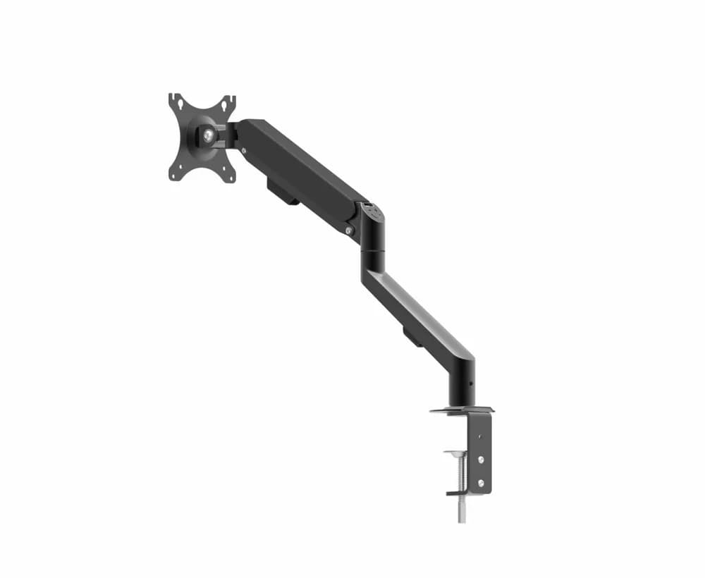 Suport monitor Serioux MM1101, tip: arc cu gaz, reglarea poziției unghiului de înclinare: -45 / + 90 °, pivotant: 180 °, rotatie pentru ambele brate: 360 °, VESA: 75x75mm & 100x100mm, greutate maxima suportata: 9 kg, compatibilitate: 10"-30" — miniatură
