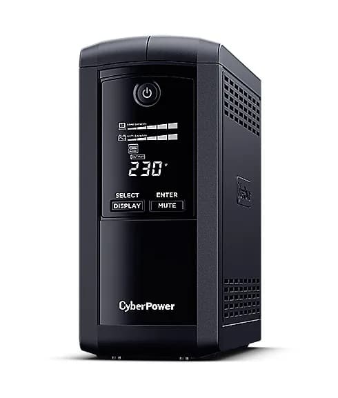UPS CYBER POWER Line Int. cu management,LCD,tower, 1000VA/ 550W,AVR,4xSchuko,LCD,1x12V/9Ah,Backup 1-8 min,incarc 8h,USB,RS232,RJ45,GreenP,"VP1000ELCD"