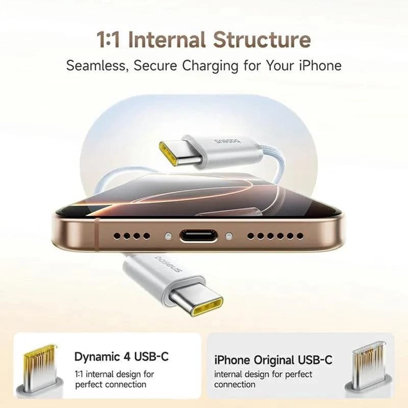 CABLU alimentare si date Baseus Dynamic 4 Pro, Fast Charging Data Cable pt. smartphone, USB Type-C la USB Type-C 100W, 1m, braided, albastru "P10385200311-00" - 6932172691400 — miniatură
