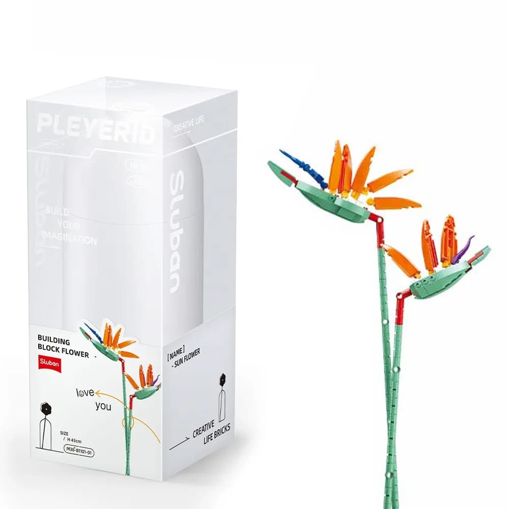 Set de Constructie Flowers, 148 piese, Pasarea Paradisului - Sluban
