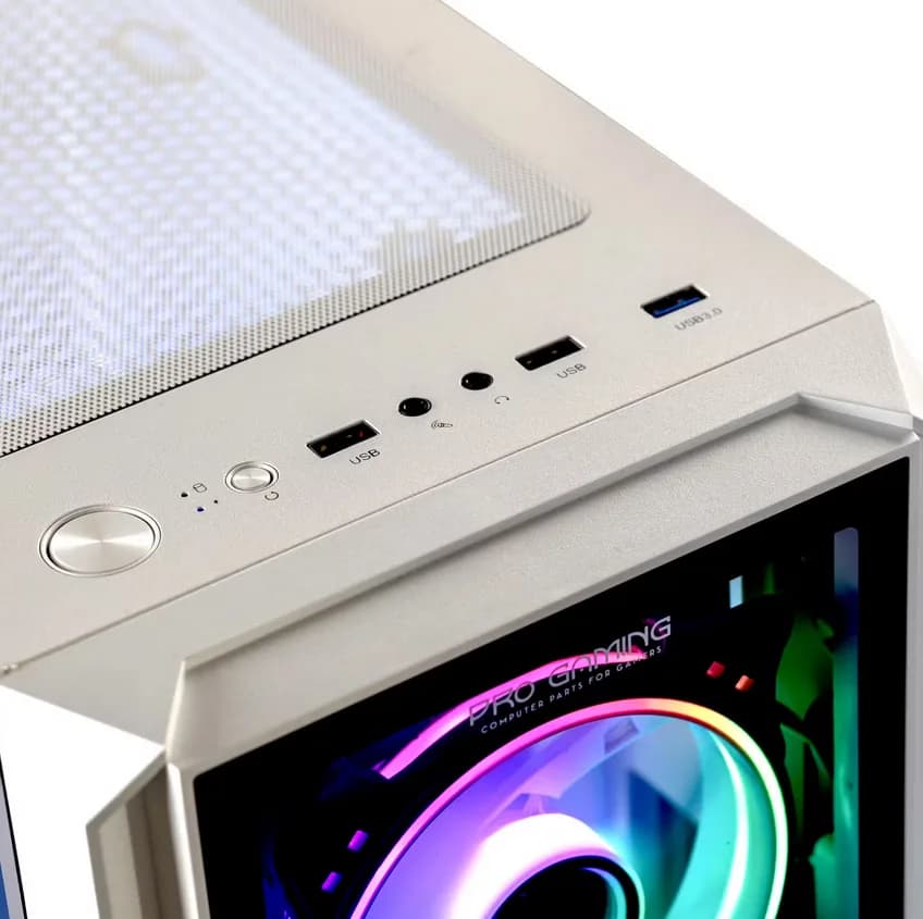 Carcasa PRO GAMING BASTION, RGB, Mid Tower, White — miniatură