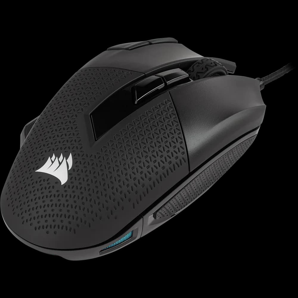 MOUSE CORSAIR, "NIGHTSWORD RGB", gaming, cu fir, USB, optic, 18000 dpi, butoane/scroll 8/1, iluminare, butoane programabile, negru, "CH-9306011-EU" — miniatură