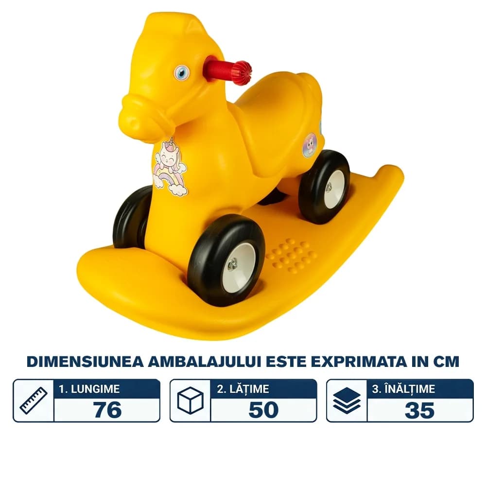 Calut balansoar 2 in 1, galben - ROBENTOYS — miniatură