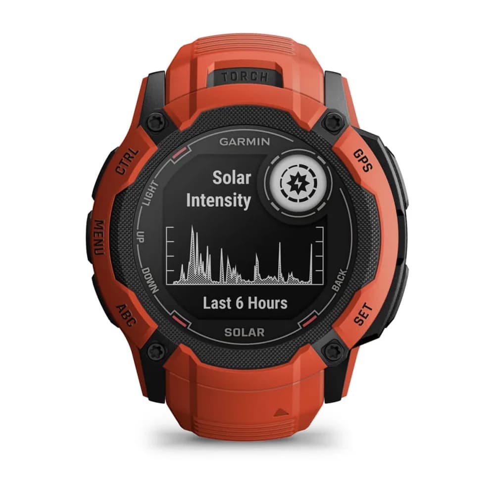 Smartwatch Instinct 2X Solar 2.79cm (1.1") MIP, 50mm, Digital, 176x176px, Touchscreen Graphite GPS (satellite), Rosu"010-02805-01" — miniatură