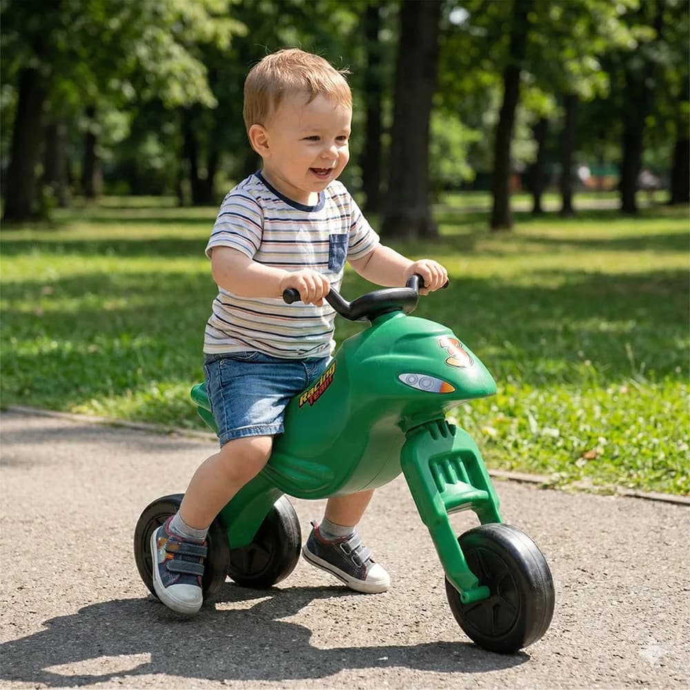 Motocicleta fara pedale, verde - ROBENTOYS — miniatură