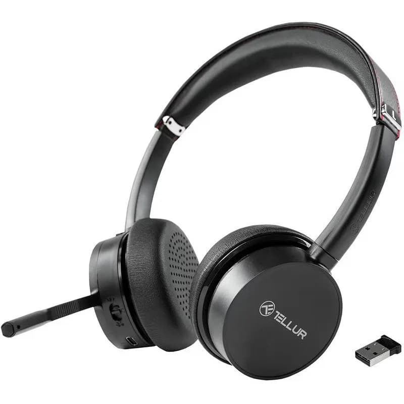Casti Over-ear Tellur Voice Pro, Wireless, noise-canceling, Negru