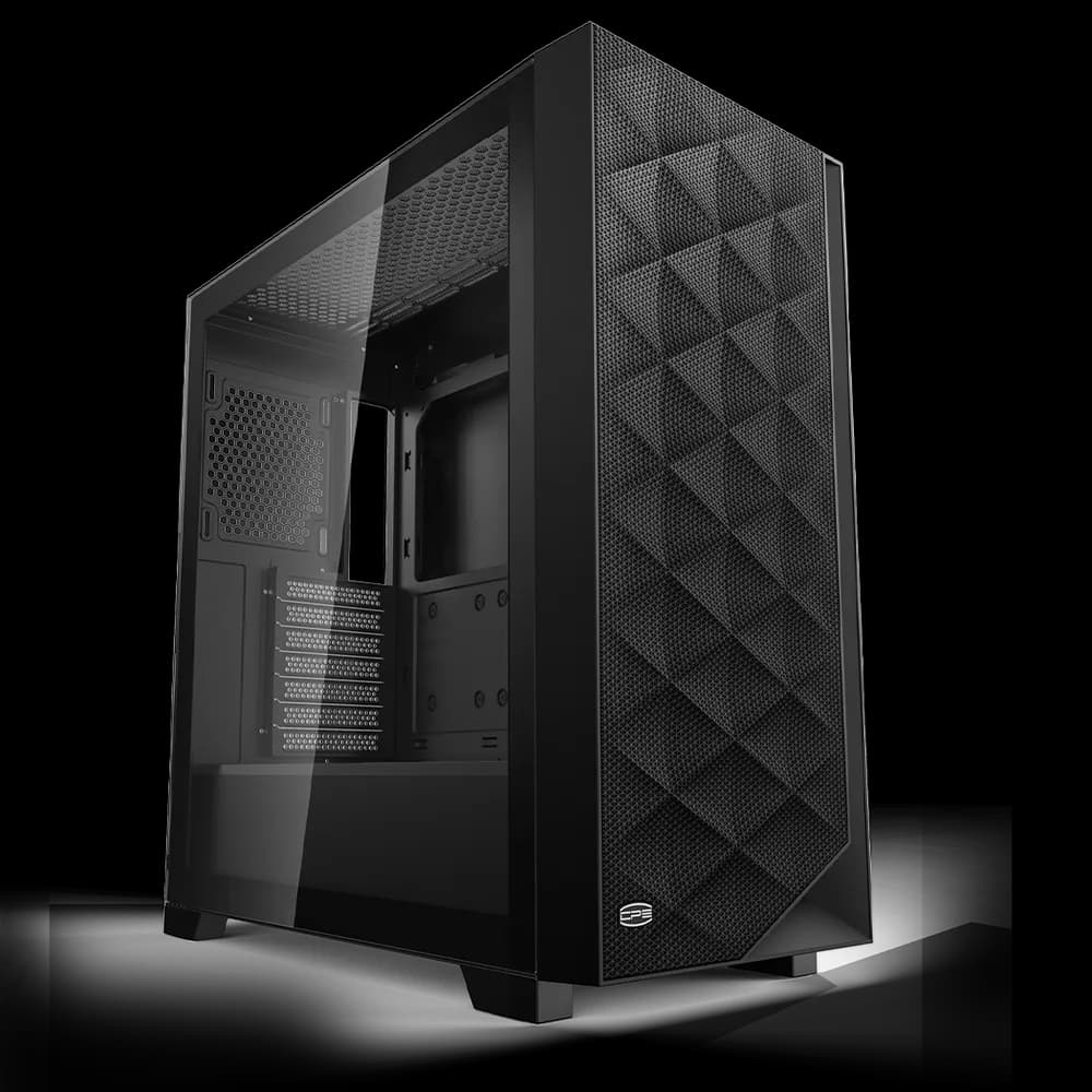 CARCASA PCCOOLER, Middle Tower, ATX, fara sursa, sticla securizata, 3 ventilatoare incluse, iluminare ARGB, negru, USB 3.2 gen 2 x 2, mic, audio, "C3D510 ARGB BK" — miniatură