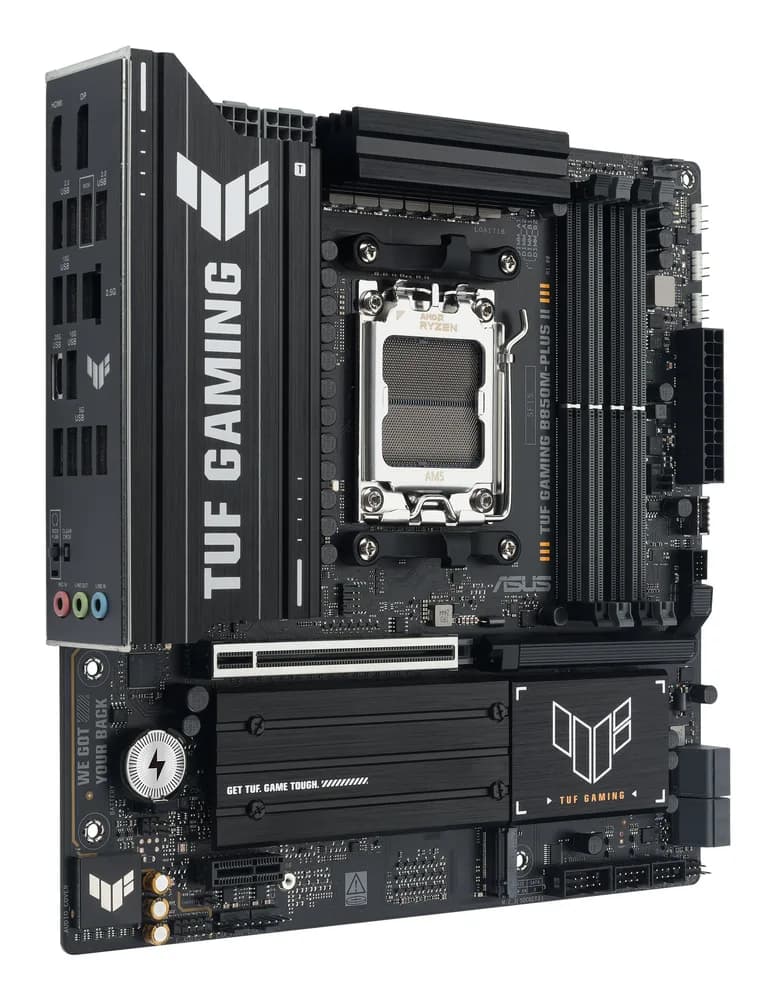 ASUS TUF GAMING B850M-PLUS II AM5 4xDDR5 mATX Pciex5 DP HDMI USB MB "TUF GAMING B850M-PLUS II" — miniatură