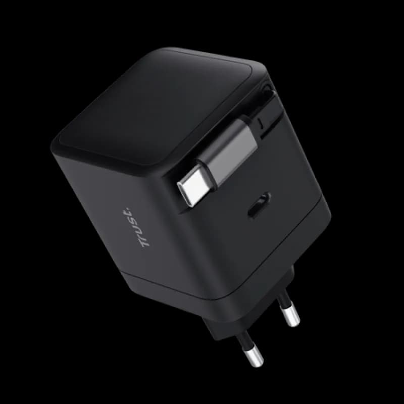 Incarcator Retea Trust Maxo, 65W, 2 porturi, Negru