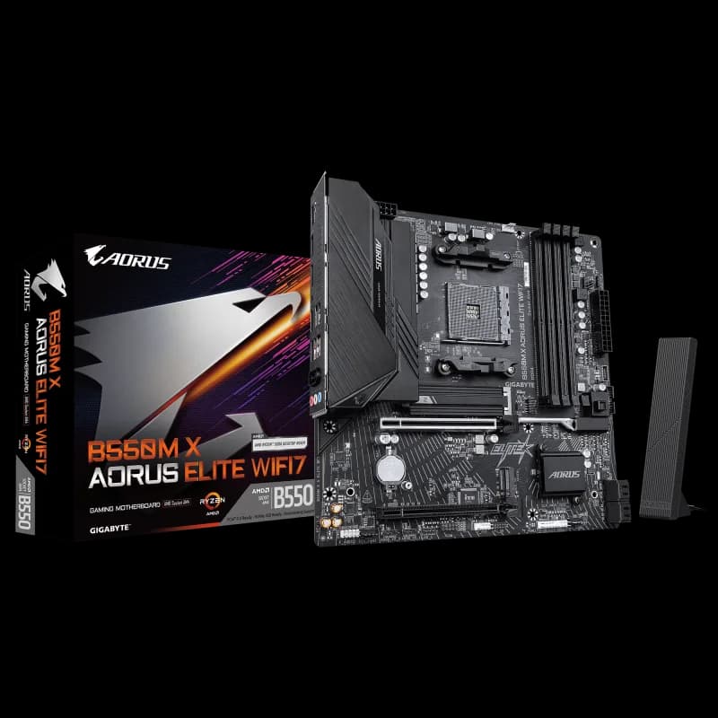 Placa de baza Gigabyte B550M X AORUS ELITE WIFI7, Socket AM4, DDR4, Micro-ATX