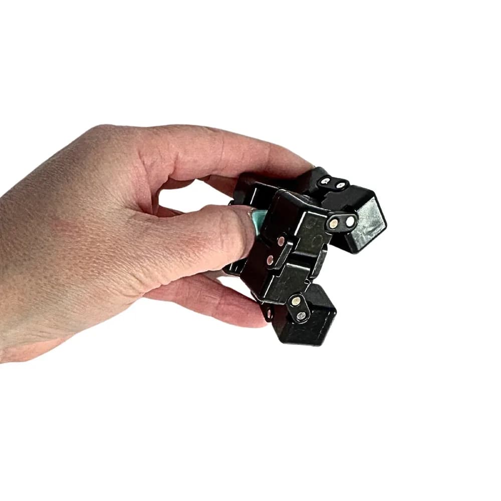 Jucărie fidget: Cub infinit: Negru — miniatură