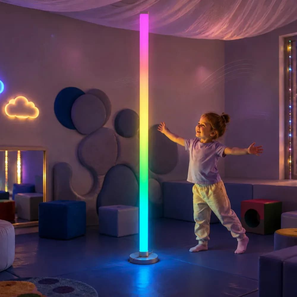 Tub LED reactiv la sunet, cu schimbare de culoare, 1,5 m — miniatură