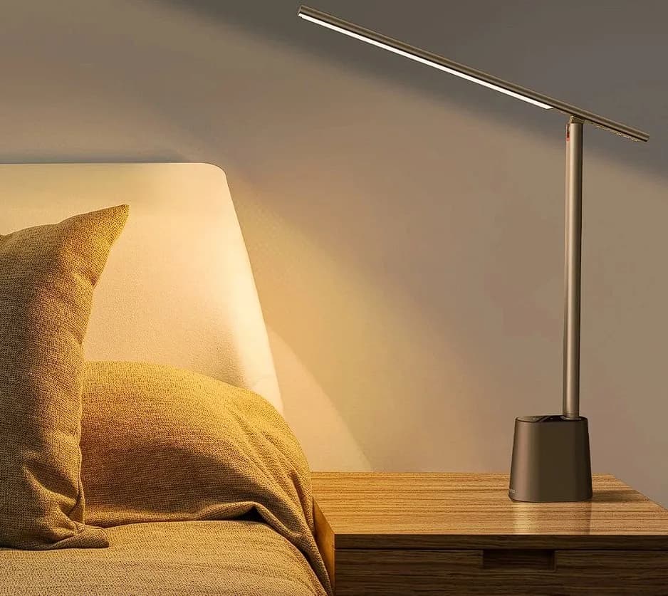LAMPA BIROU LED Baseus Smart Eye Series,5W, dimensiuni: 350*53*382mm, 3 trepte intensitate lum,mat ABS+PC+aliaj de aluminiu,rotire 180 grade,alimentare:cablu USB-C inclus,gri "DGZG-0G"-6953156204997 — miniatură