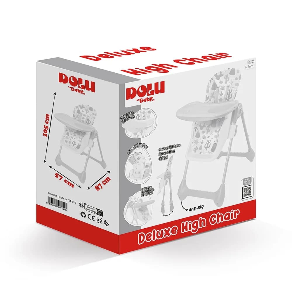 Scaunel cu masuta, pentru bebelusi, Deluxe, 105x87x61 cm - Dolu — miniatură