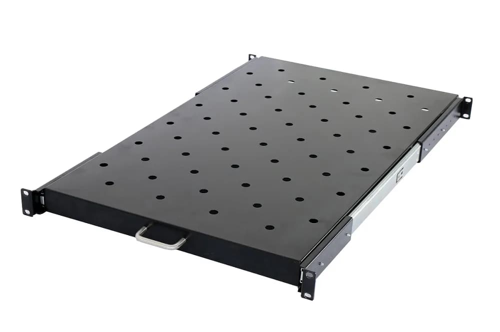 RAFT CULISANT SPACER 1U pentru rack 19", adancime 366mm, pt. cabinet de 600mm, sarcina maxima 60Kg, vopsea antistatic, otel 1.2mm, black, "SPSS-1U366-BK-03"