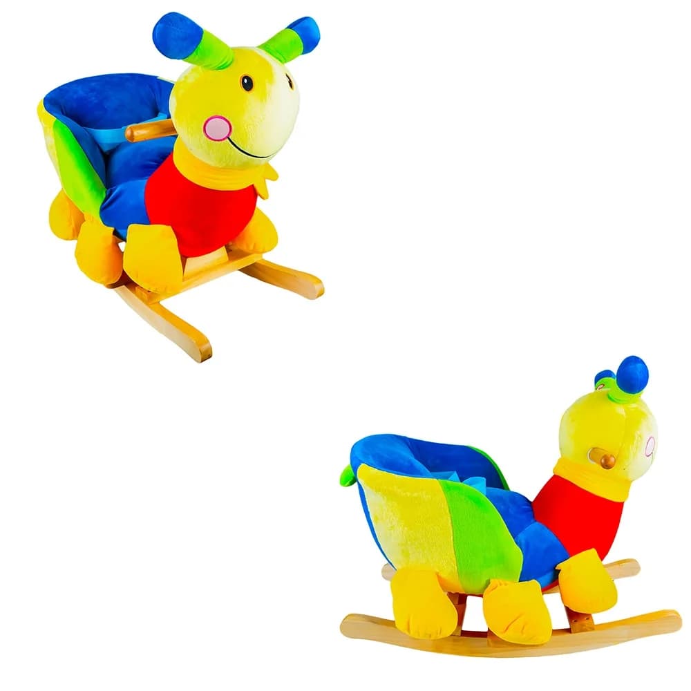Balansoar pentru bebelusi, Melc, lemn + plus, 60x34x45 cm — miniatură