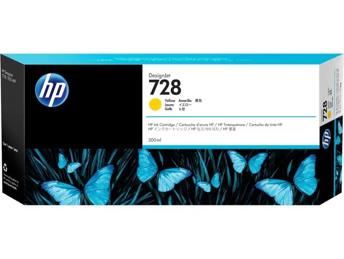 Cartus Cerneala Original HP Yellow, nr.728, pentru DesignJet T730|DesignJet T830, "F9K15A"