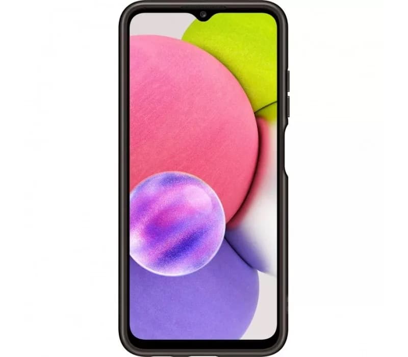 HUSA Smartphone Samsung, pt Galaxy A03s, tip back cover (protectie spate), TPU, ultrasubtire, negru, "EF-QA038TBEGEU" — miniatură