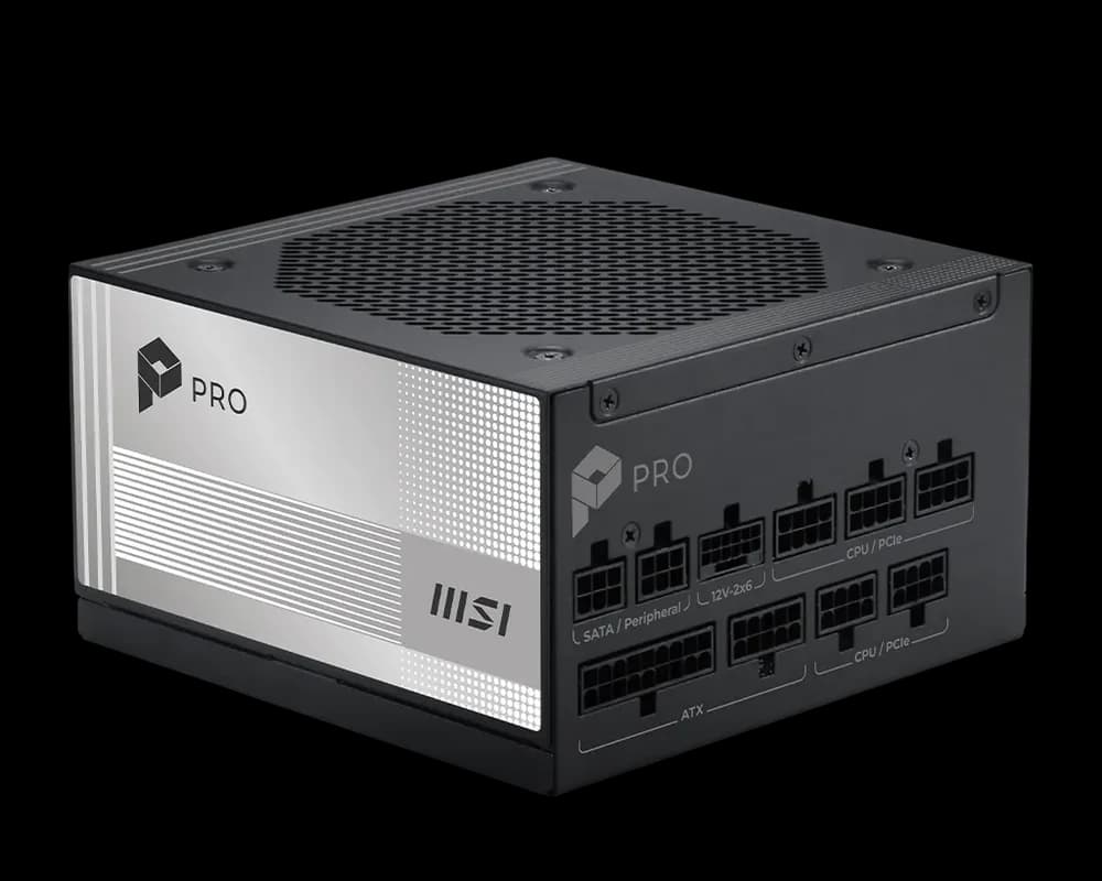 Sursa MSI PRO A1000PL PCIE5, 1000W, ATX, PCIe 5.1, 80 PLUS Platinum, Full Modulara, Negru "PRO A1000PL PCIE5"