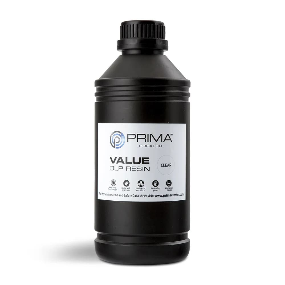Rășină 3D PrimaCreator Value UV / DLP – 1 kg – Clear — miniatură