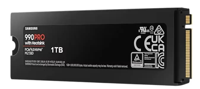 SSD Samsung 990 Pro, 1TB, PCIe 4.0, NVMe, M.2, Heatsink "MZ-V9P1T0GW" — miniatură