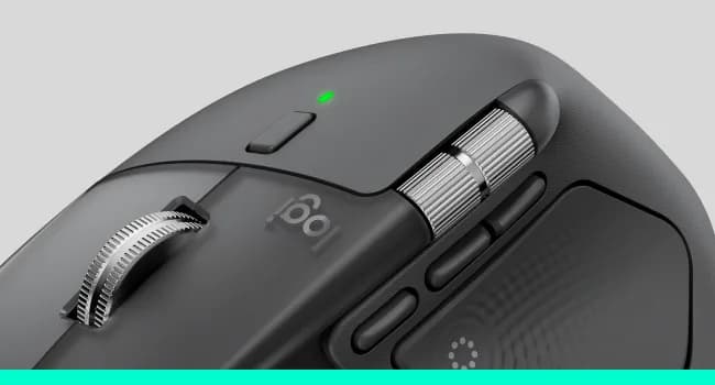 Mouse MX Master 4 - 8K DPI MagSpeed Scrolling Logi Bolt Receiver, Bluetooth Graphite "910-007617" — miniatură