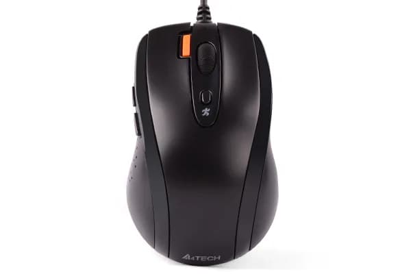 MOUSE A4tech, PC sau NB, cu fir, USB, optic, 1600 dpi, butoane/scroll 7/1, buton selectare viteza, negru, "N-70FX-BK"